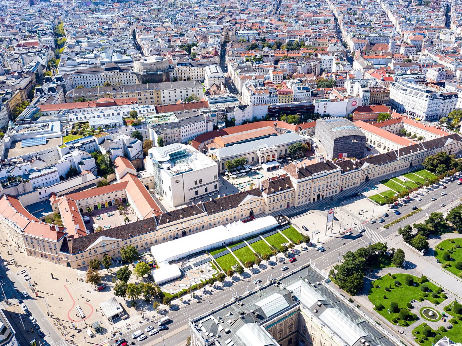 MuseumsQuartier Vienna, aerial view